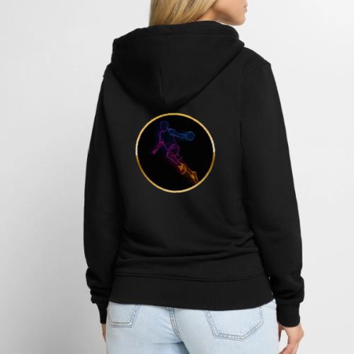 Basketball: Neon Jump Shot - Unisex Premium Organic Zip Hoodie