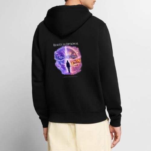 Reality Is Optional Cosmic Reality Shifting Portal - Unisex Premium Organic Zip Hoodie