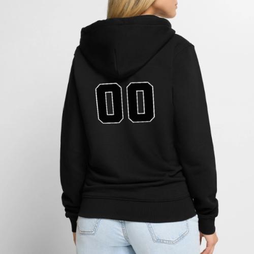 Varsity 00 Athletic Number Design - Unisex Premium Organic Zip Hoodie