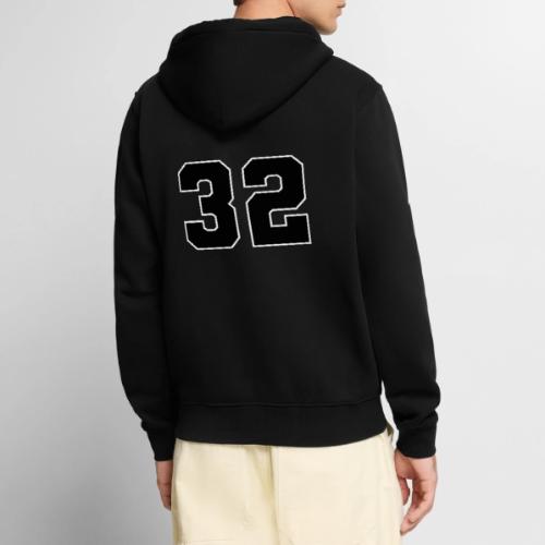 Varsity Number 32 Athletic Design - Unisex Premium Organic Zip Hoodie