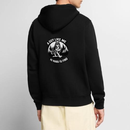 Funny Wolf Shirt – Hard to Find Retro Tee - Unisex Premium Organic Zip Hoodie