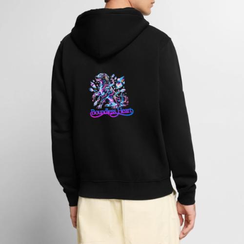 Boundless Heart Neon Galaxy Dog Shirt - Unisex Premium Organic Zip Hoodie