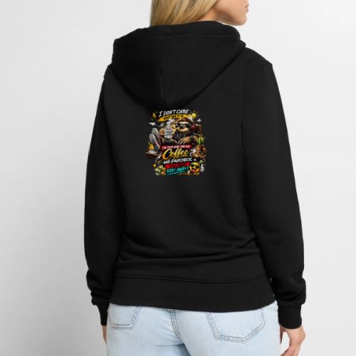 Just Here for Coffee and Paycheck - Unisex Premium Organic Zip Hoodie