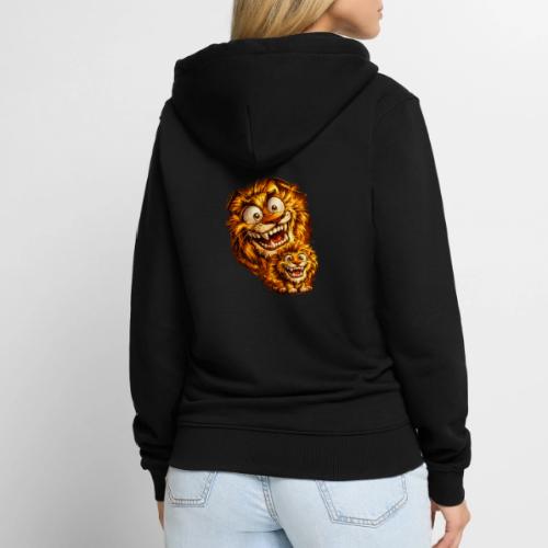 Crazy Double Lion Streetwear - Unisex Premium Organic Zip Hoodie