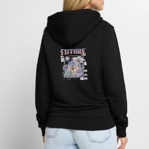 Future Nature Retro-Futuristic - Unisex Premium Organic Zip Hoodie