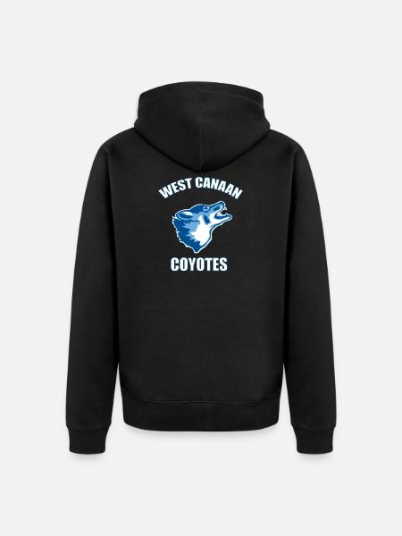 West Canaan Coyotes - Unisex Premium Organic Zip Hoodie - black