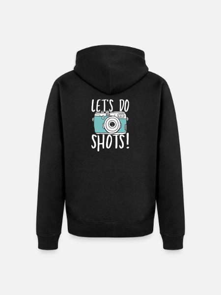 Let s do shots - Unisex Premium Organic Zip Hoodie - black