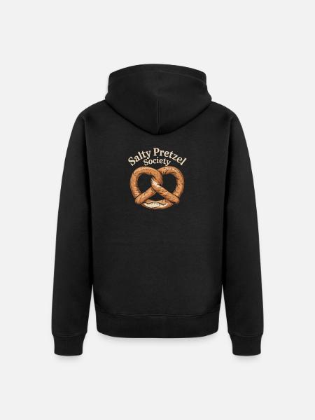 Salty Pretzel Society - Unisex Premium Organic Zip Hoodie - black