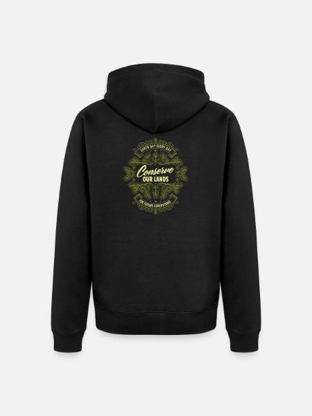 Conserve Our Lands - Unisex Premium Organic Zip Hoodie - black