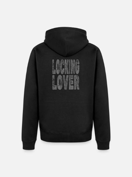 Locking Lover - Unisex Premium Organic Zip Hoodie - black