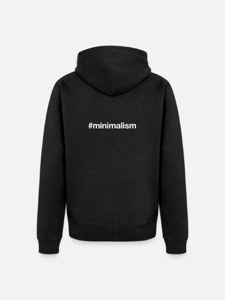 MINIMALISM - Unisex Premium Organic Zip Hoodie - black