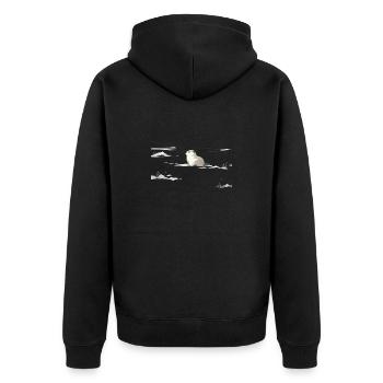 Silent Arctic Ground Squirrel - Unisex Premium Organic Zip Hoodie - black - Back - Nico (187cm)