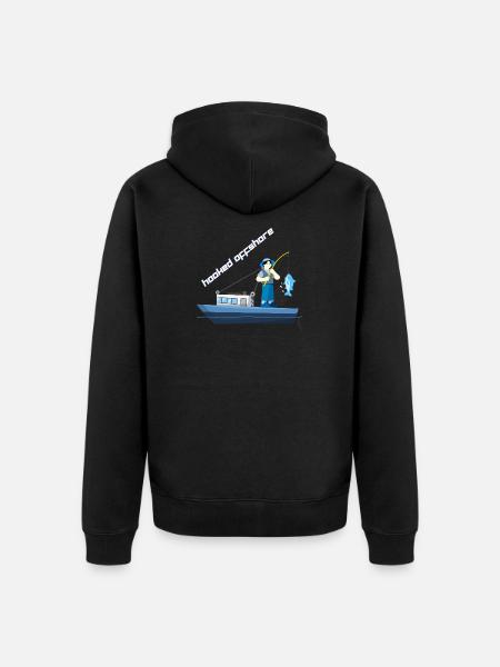 Hooked_Offshore - Unisex Premium Organic Zip Hoodie - black