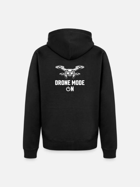 Drone Mode: On - Unisex Premium Organic Zip Hoodie - black