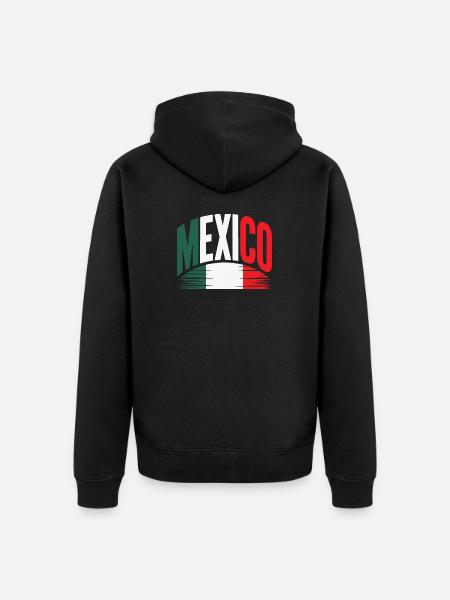 Mexico Flag - Unisex Premium Organic Zip Hoodie - black