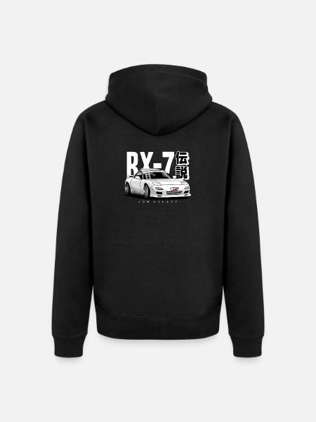 JDM Galaxy RX-7 Legend - Unisex Premium Organic Zip Hoodie - black