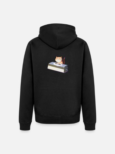 PanicMeow - Unisex Premium Organic Zip Hoodie - black