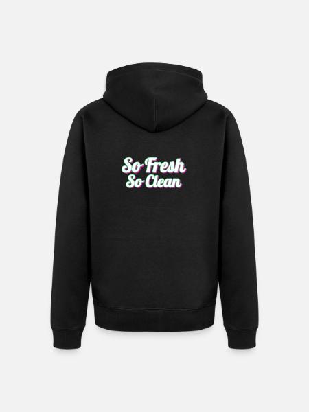 So Fresh So Clean - Unisex Premium Organic Zip Hoodie - black