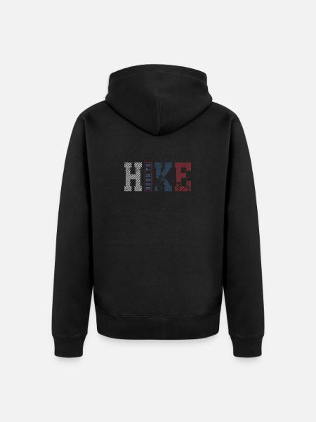 Tokyo Bold Rope Text Distressed - Unisex Premium Organic Zip Hoodie - black