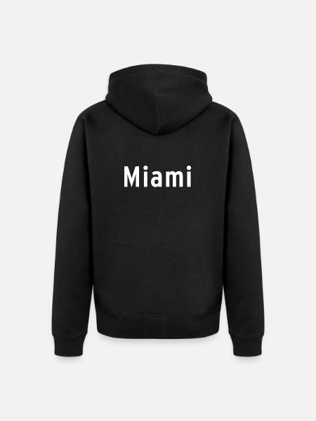 Miami - Unisex Premium Organic Zip Hoodie - black