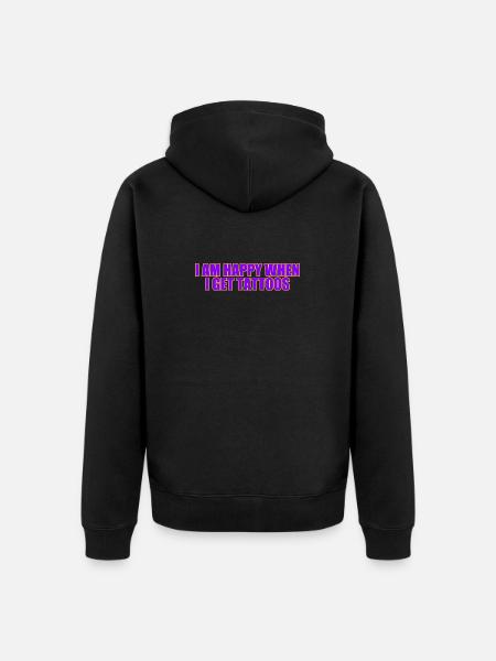 Tattoo Mood: Happy Ink Vibes - Unisex Premium Organic Zip Hoodie - black