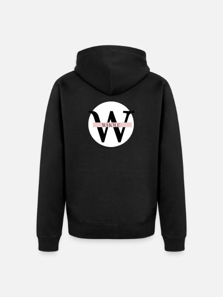 WHOLE - Unisex Premium Organic Zip Hoodie - black