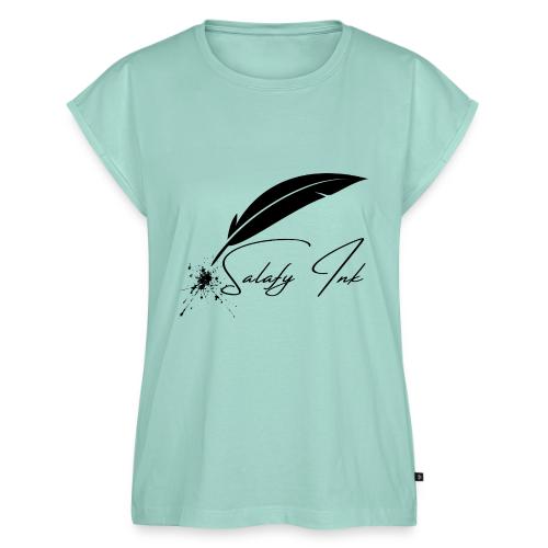 SI Feather Pen - Women's Premium Roll Up Sleeve T-Shirt