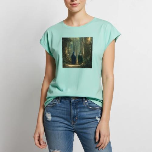 Wizards Walk - Women's Premium Roll Up Sleeve T-Shirt