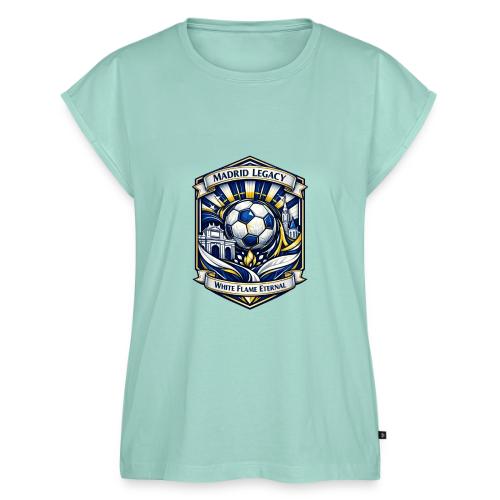 Madrid White Legacy T Shirt, Madrid Fan Gift - Women's Premium Roll Up Sleeve T-Shirt
