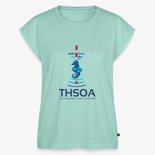 Seahorse Geo Type - Women's Premium Roll Up Sleeve T-Shirt