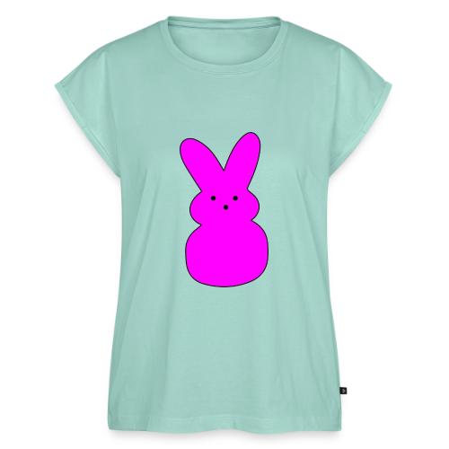 Purple Easter Peep - Women's Premium Roll Up Sleeve T-Shirt