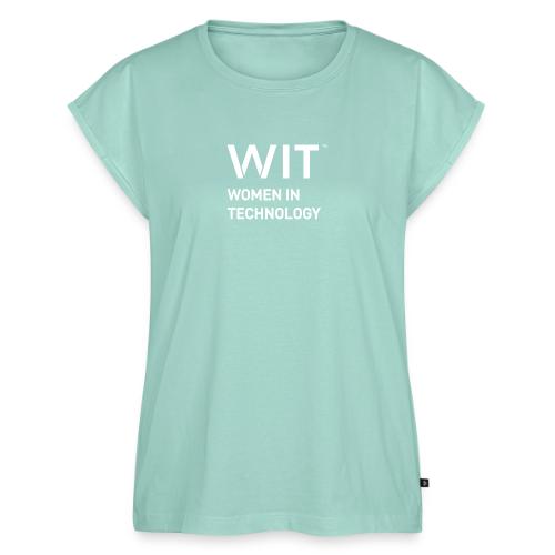 WIT Main Logo - Women's Premium Roll Up Sleeve T-Shirt