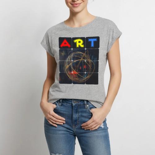 Echoes of Art - Women's Premium Roll Up Sleeve T-Shirt