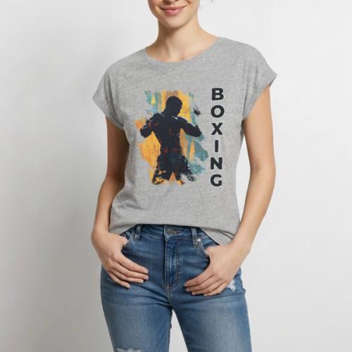 Boxing Fuel - Women's Premium Roll Up Sleeve T-Shirt