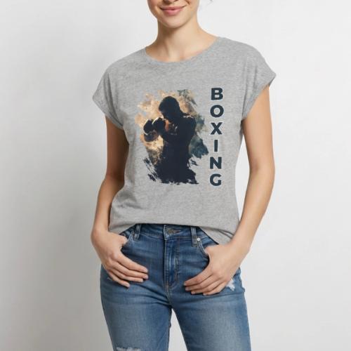 Boxing Ready - Women's Premium Roll Up Sleeve T-Shirt