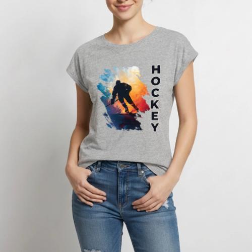 Hockey Moves - Women's Premium Roll Up Sleeve T-Shirt