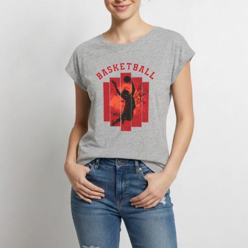 Basketball Mode On - Women's Premium Roll Up Sleeve T-Shirt