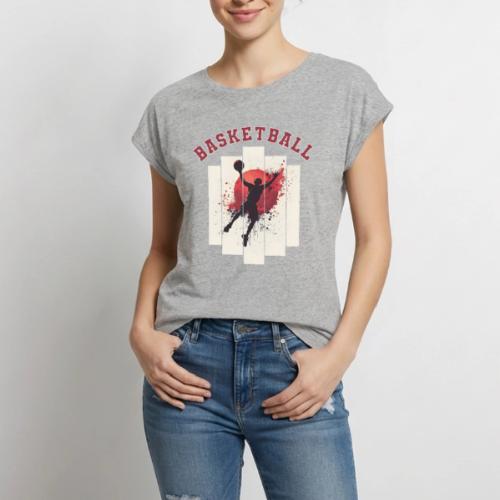 Basketball Energy - Women's Premium Roll Up Sleeve T-Shirt