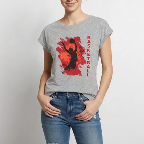 Basketball Soul - Women's Premium Roll Up Sleeve T-Shirt