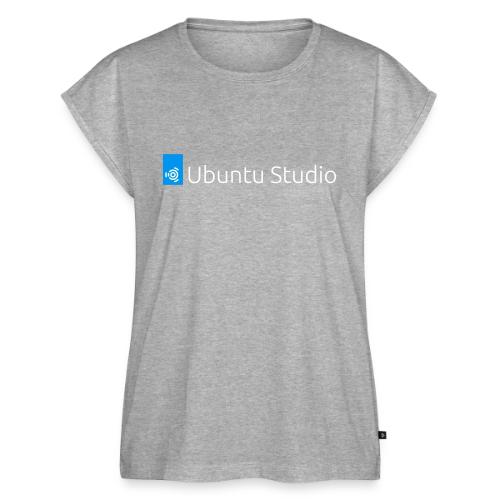 Ubuntu Studio Logo 2022 - White - Women's Premium Roll Up Sleeve T-Shirt