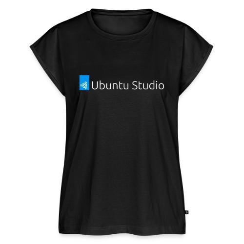 Ubuntu Studio Logo 2022 - White - Women's Premium Roll Up Sleeve T-Shirt