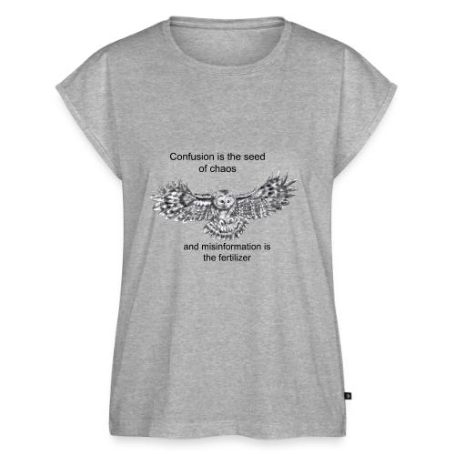 Chaos owl - Women's Premium Roll Up Sleeve T-Shirt