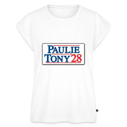 Paulie and Tony for Co-President 2028 - Women's Premium Roll Up Sleeve T-Shirt