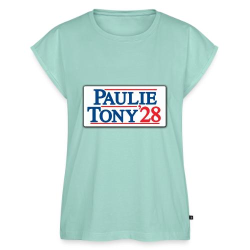 Paulie and Tony for Co-President 2028 - Women's Premium Roll Up Sleeve T-Shirt