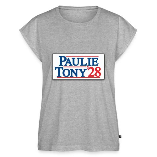 Paulie and Tony for Co-President 2028 - Women's Premium Roll Up Sleeve T-Shirt