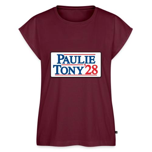 Paulie and Tony for Co-President 2028 - Women's Premium Roll Up Sleeve T-Shirt
