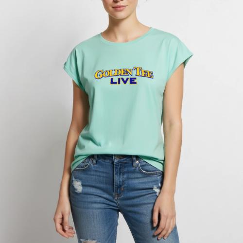 Golden Tee LIVE logo (2005-2008) - Women's Premium Roll Up Sleeve T-Shirt