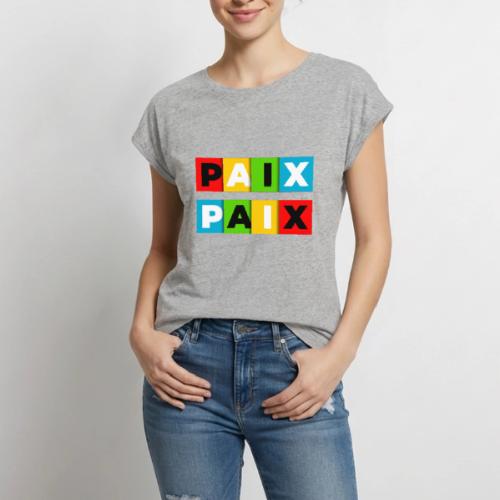 Peace in Colour - Women's Premium Roll Up Sleeve T-Shirt