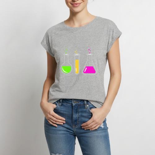 Colorful Chemistry - Women's Premium Roll Up Sleeve T-Shirt