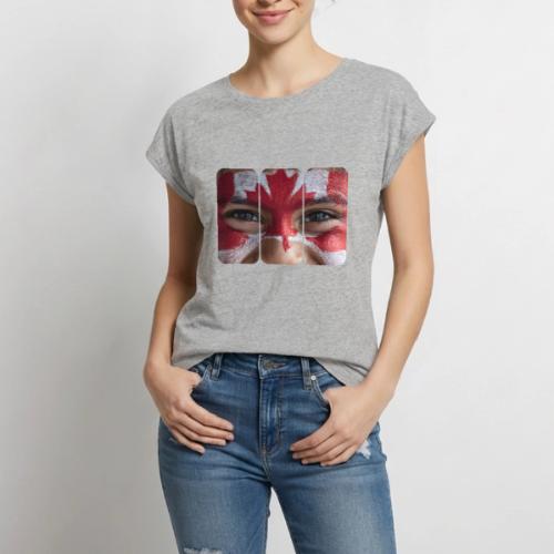 Proudly Canadian - Women's Premium Roll Up Sleeve T-Shirt